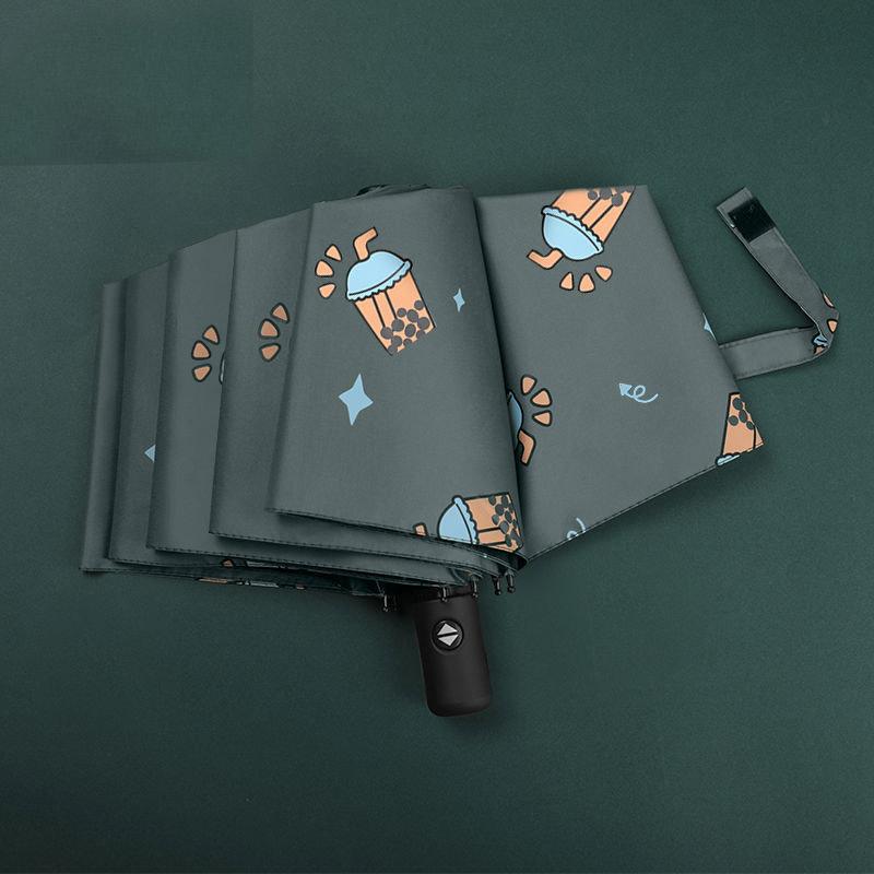 Fully Automatic Sunny Umbrella Dual-use Female Sun Umbrella Sunscreen Anti-ultraviolet Sunshade Folding Student High Value