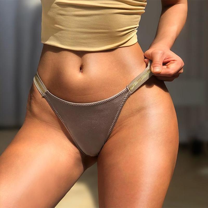 Underwear with Sports Hip Lift Low Waist High Fork Large Size Thong Half Package Hip T Pants Women