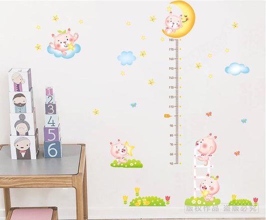 Bunny Height Stickers Removable PVC Combination New Wall Stickers