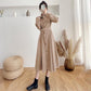Spring Sweet Retro Bowknot Female Dress Temperament Was Thin Female Student Dress Korean Version of The Wild Mid-length A-line Skirt