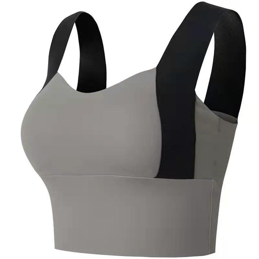Girls Fitness Bra Shockproof High Strength Sports Bra Running Anti-sag Stereotyped Yoga Vest Traceless Bra Exercise Vest