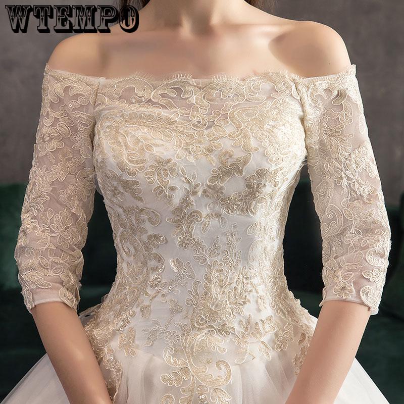 Dress Wedding Long Lace Off-Shoulder Sweetheart Lace Up Wedding Dress Elegant Vestidos De Noivas