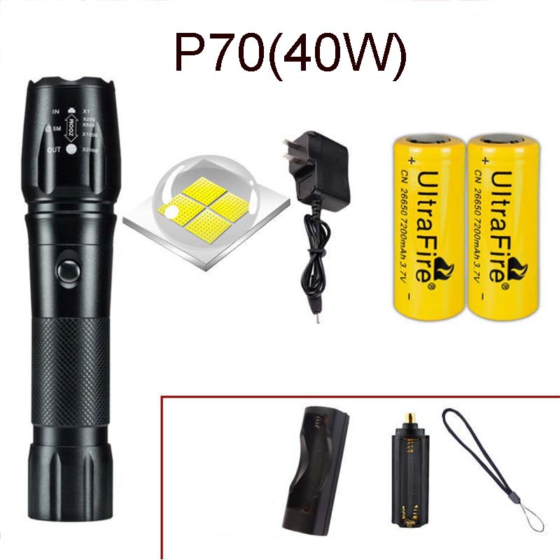 P70 Flashlight Strong Light Rechargeable Ultra-bright Long-range Special Forces Field Outdoor Household Xenon Small Led Light