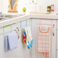 4Pcs Towel Rack Cabinet Door Back Type Single Rod Plastic Rag Rack Drawer Hanging Towel Bar Holder Racks