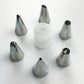 8Pcs/Set Silicone Pastry Bag Cream Nozzles Kitchen Bakery Cake Icing Piping Cream Cake Decorating Tools Reusable Bags Nozzle Set