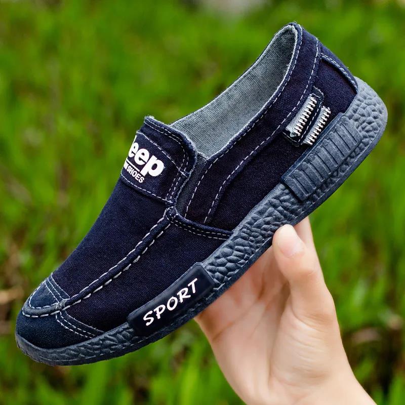 Spring and Summer Non-slip Deodorant Breathable Cloth Shoes Men's Autumn Large Size Casual Canvas Shoes All-match Work Shoes