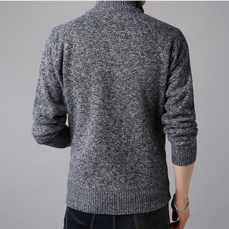 Autumn and Winter Men's  Jacket Plus Velvet Thick Loose Cardigan Large Size Sweater Top