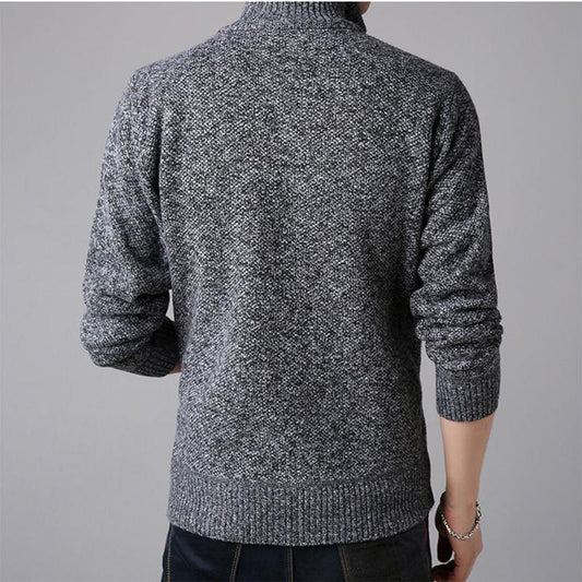 Autumn and Winter Men's  Jacket Plus Velvet Thick Loose Cardigan Large Size Sweater Top