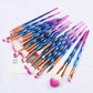 Purple Professional Soft Cosmetic Makeup Brush Set Purple Pouch Bag