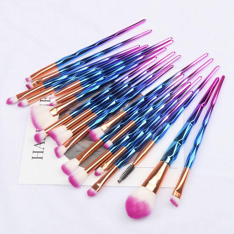 Purple Professional Soft Cosmetic Makeup Brush Set Purple Pouch Bag