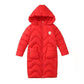 Girls' Winter Warm Cotton Clothes Thicken Plus Fleece Windproof Knee Winter Clothes