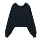 Sweatshirt Women's Short Loose Korean Style Spring and Autumn Hooded Pullover Top