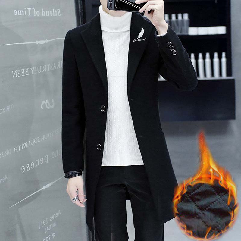 M-5XL Mid-length Winter Thicken Jacket Men's Trendy Casual Windbreaker Men's