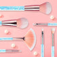 5/7/8Pcs High-Grade Aluminum Tube and Diamond Handle Eye Makeup Brush Set