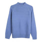 Women's high-necked Sweater Short Loose Thickened Pullover Sweater Fall/Winter Knit Jumper Bottoming Shirt
