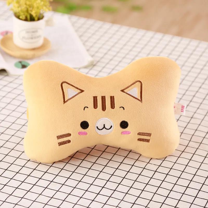 Plush Car Headrest Car Seat Waist Pillow Cute Cartoon Soft Neck Pillow Car Interior