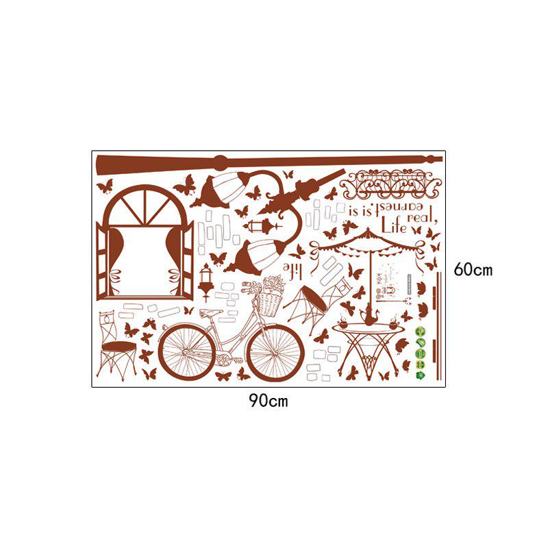 [Wall sticker ]Coffee House Street Light Wall Stickers Home Decor Living Room Bedroom Kitchen Stairs