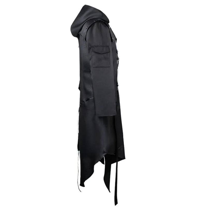 Retro Gothic Robe Medieval Vampire Windbreaker COS Clothing Slim Long Jacket  Men