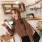 Autumn and Winter Casual Sweater Simple Slim Jacket Fashion Short Girl Top