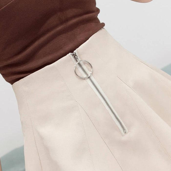 Pofulove Women High-waist Thin Chiffon Skirt Anti-light Student Mini A-line Skirts Puff Skirt