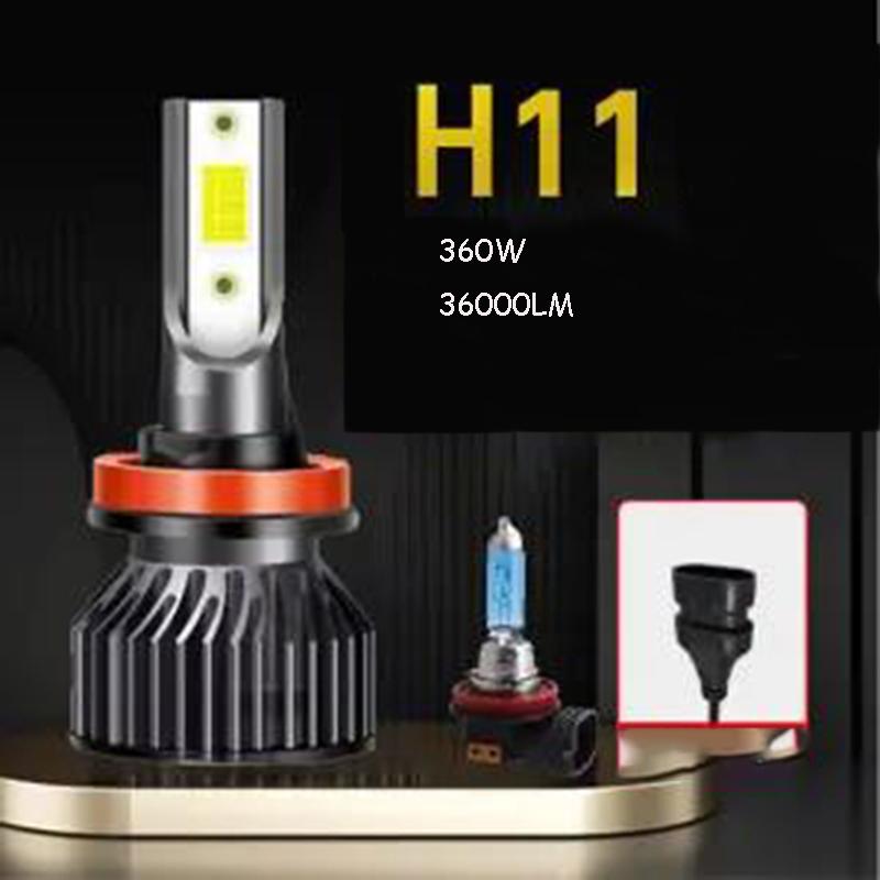 Car Led Headlight H7 Super Bright H4 Far and Near Integrated Strong Light H1 H11 Far and Near Laser Bubble Headlight 12V24V