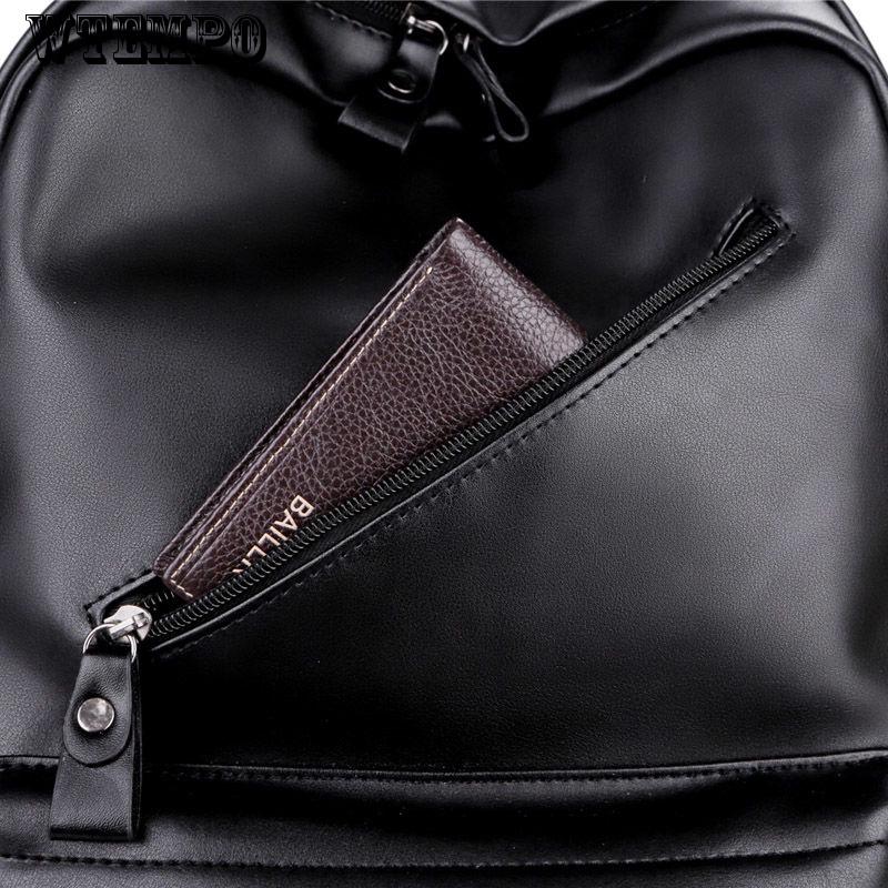 Men's Leather Backpack Anti-theft Backpack Rechargeable and Waterproof