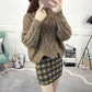 Autumn and Winter Korean Version of Loose Bottoming Shirt Turtleneck Pullover Sweater Female Student Short Thick Woolen Coat Thick