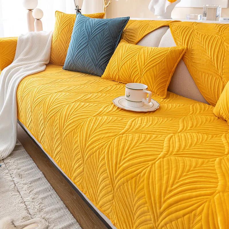 Sofa Cushion Four Seasons General Fabric Living Room Non-slip High-end Nordic Simple Thick Cushion Winter Plush Cover Towel