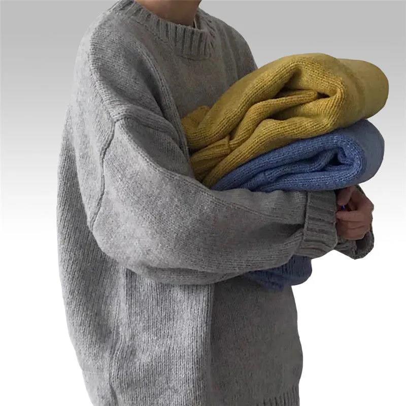 Sweater Male Student Loose Handsome Trend Couple Knit Sweater Long-sleeved Bottoming Sweater Woolen Clothes Winter Clothes