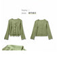 Short Knitted Jacket Spring and Autumn Korean Tops Pure Color Cardigan Youth Women's Sweater