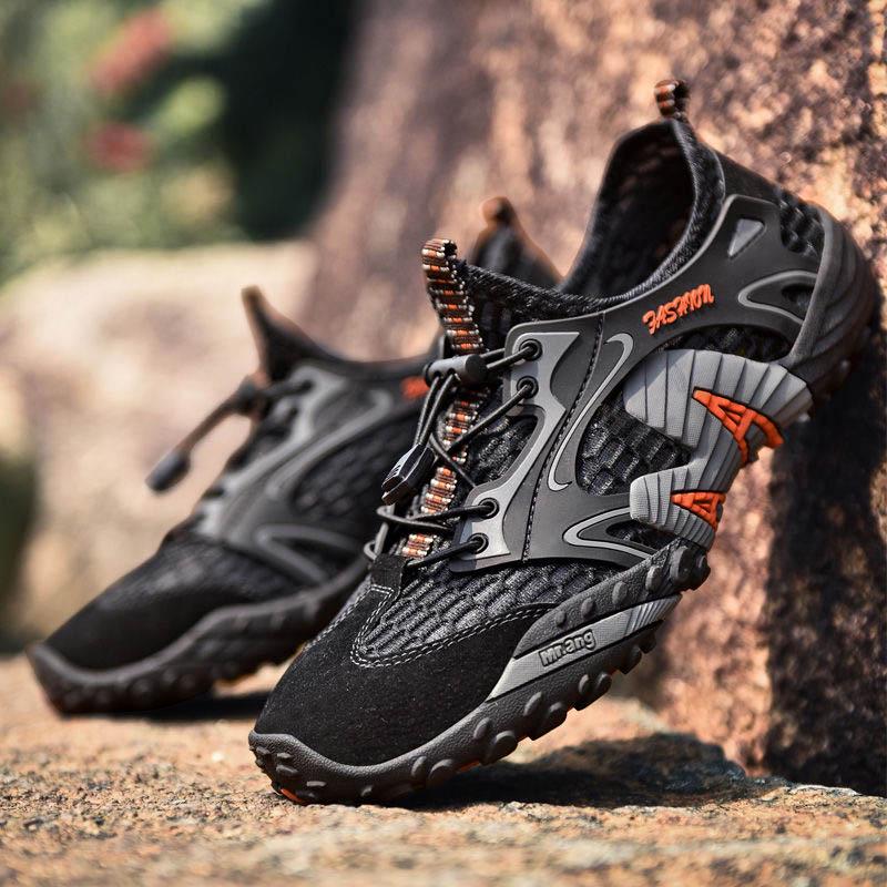 Plus Size 38-48 Summer Men Sneakers Hiking Shoes Lightweight Breathable Basketball Running Shoes Deodorant Waterproof Mesh Shoes