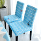 2/4/6PCS  Spandex Chair Cover  Printed Stretch Elastic Chair Cover for Dining Room Office Wedding Banquet Party