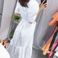 Square Collar Dress Female Summer Retro Puff Sleeve Temperament Was Thin Loose Mid-length Skirt Retro Princess Style Dress