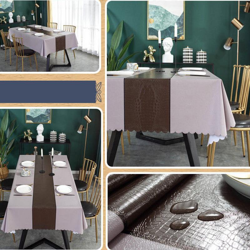 Table Cloth Nordic Rectangular Waterproof Anti-scald Oil-proof Disposable Pvc Coffee Table Table Cloth Table Runner Table Cloth Cushion