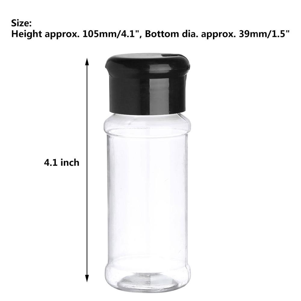 10Pcs Spice Jar Plastic Salt Pepper Seasoning Jar Kitchen Storing Container Barbecue Condiment Bottles Cruet with Sifter Lid