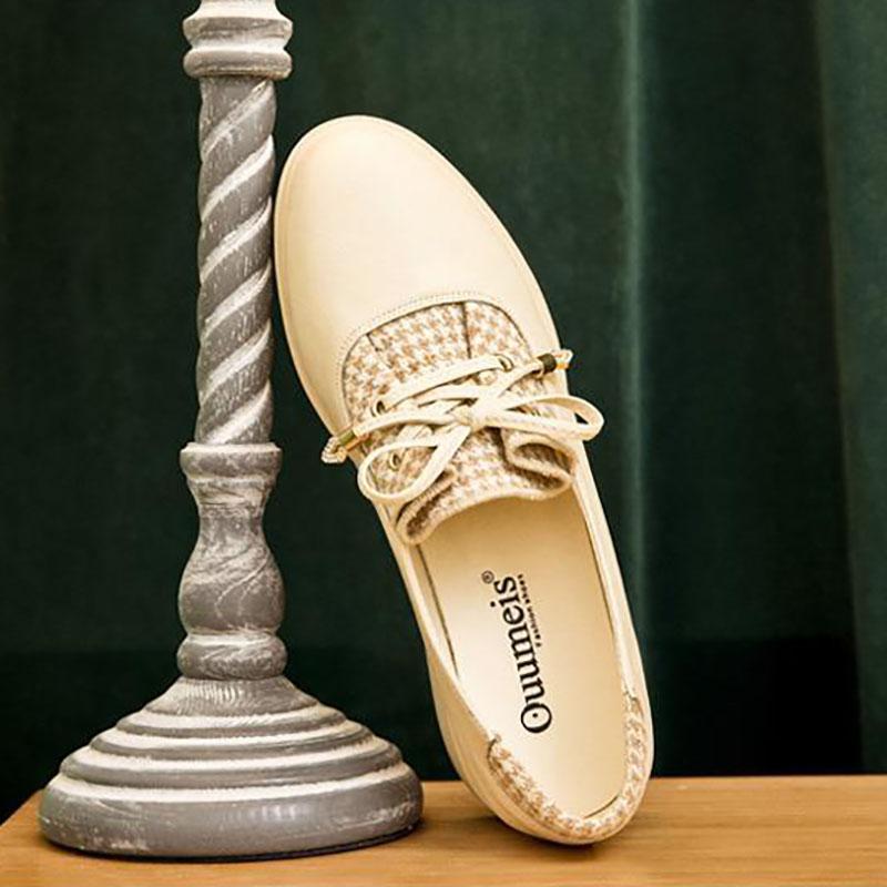 Ladies Style Gentle Shoes Women Spring All-match Women's Shoes Retro Single Shoes Mid-heel Small Leather Shoes