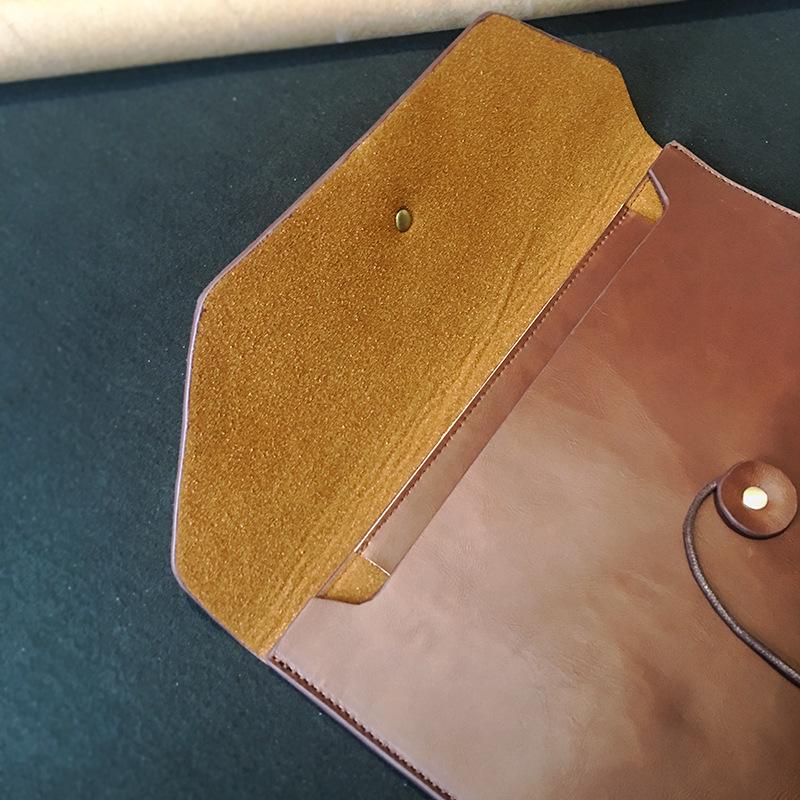 Business Paper Bag Men Versatile Leather Waterproof Stereotype IPAD Handbag Envelope Clutch Bags