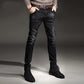 Men's Autumn and Winter Korean Style Stretch Casual Long Pants Denim Long Trousers Men's Bussiness Casual Solid Black Jeans Male Outdoor Slim Pants