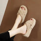 Heightening Woolen Slippers Women's Thick Soled Shoes In Autumn and Winter Versatile Non Slip Women's Slippers Outside