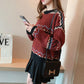 Autumn and Winter Casual Short Sweater Loose Retro Pullover Sweater Thick Knitted Women Sweater