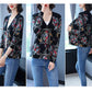 Autumn Winter New Ladies Cardigan Printed Lazy Knit Sweater Fashion V-neck Jacket Cardigan Sweater
