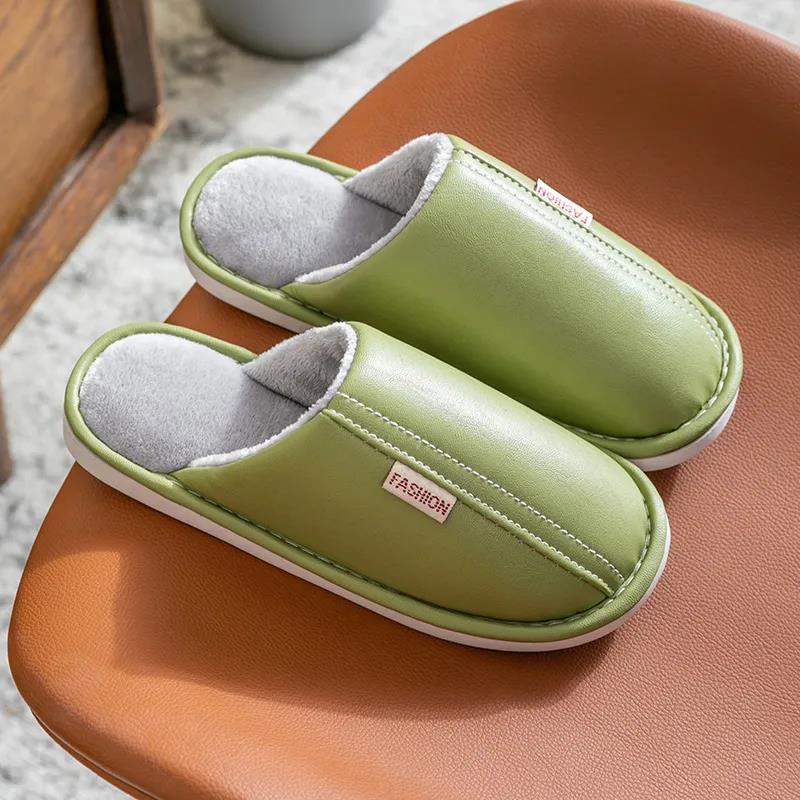 Winter Stylish Women's Slippers Indoor Bedroom Couple Lovers Shoes Warm Flat Non-slip Slippers