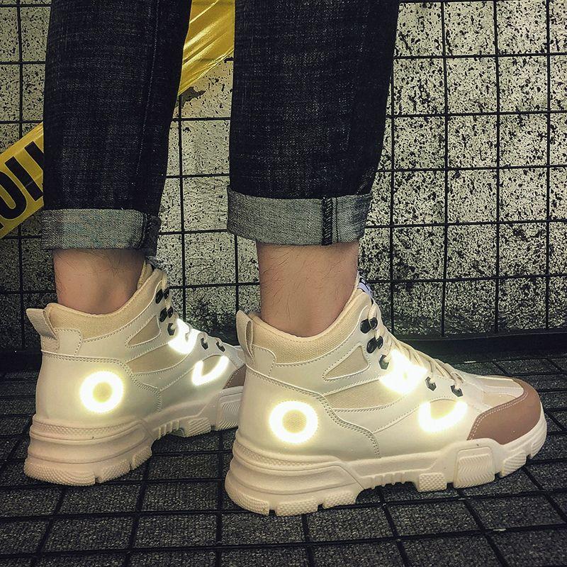 Men Safety Work Boots Shoes No-slip Steel Toe Working Boots Pluse Size Martin Boots Warm Plus Velvet Reflective Sneakers