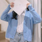 Spring and Autumn Knitted Loose Sweater All-match Long-sleeved Cardigan Sweater Fashion Solid Color Female Jacket