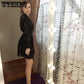 Plus Size Dress Women Midi Shirt Printed Boho Maxi Pleated Dresses Summer Black Loose Blouse High Waist Beach Dress