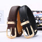 Fashion Men Women Buckle-Free Elastic Belt Leather Waistband for Jeans Pants