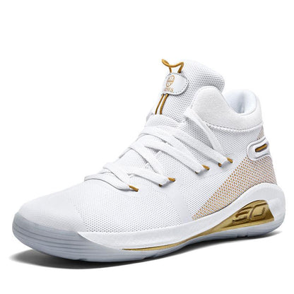 Men's Korean Version of The Trendy NBA All-star Boots Summer Breathable Student Sneakers Men's High-top Breathable Wear-resistant Basketball Shoes
