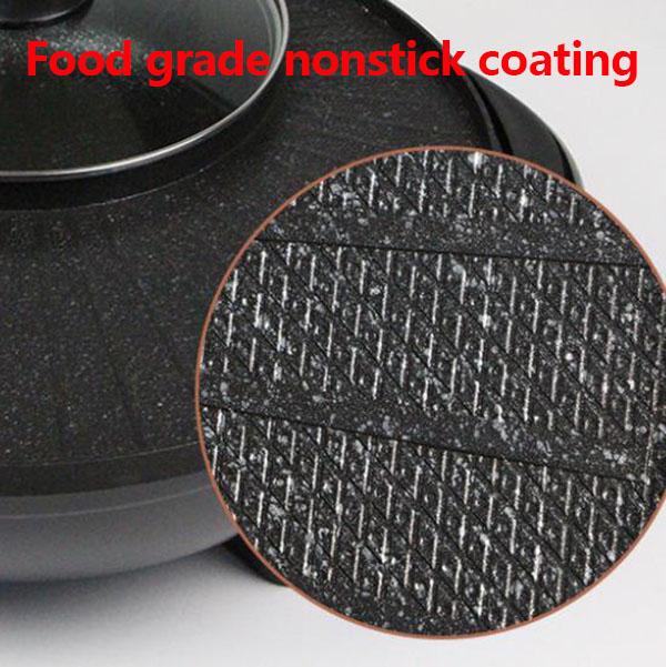 1800W Heat Pot BBC Machine Multi-purpose Small Heat Pot Fried Steak Pan Smokeless Nonstick Grill Pan for Family