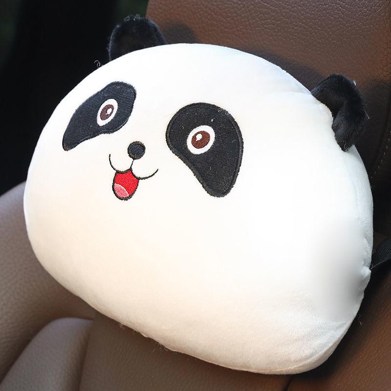 Cute Animal Car Neck Pillow and Lumbar Pillow Seat Support Pillow Breathable Relaxation Artifact