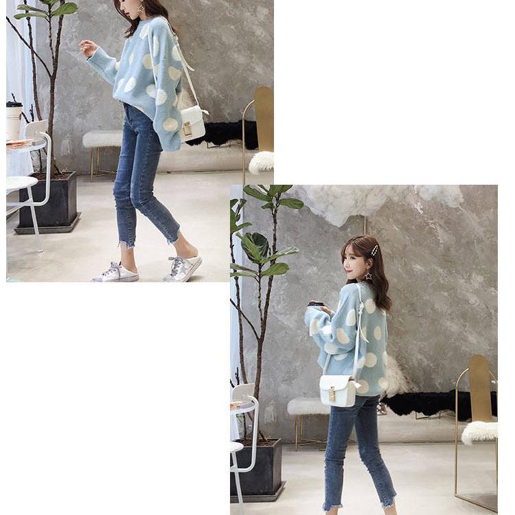 Pullover Sweater Thickening Women's Loose Korean long-sleeved Round Neck Warm Sweater